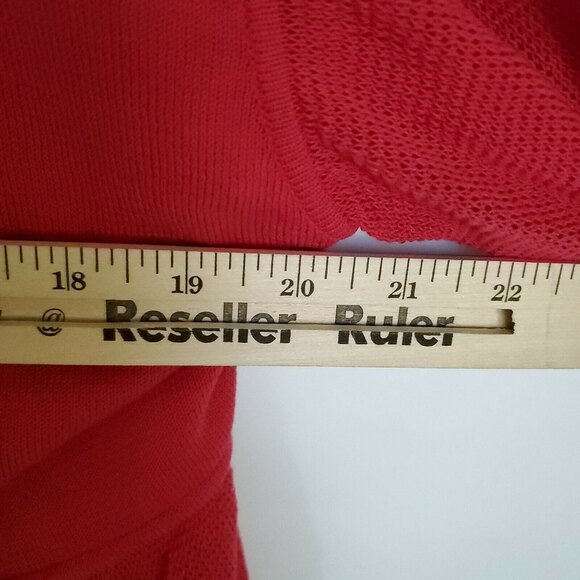 Moschino Cheap And Chic Knit Crochet Open Cropped Cardigan Women Medium Red/Pink - Picture 11 of 12